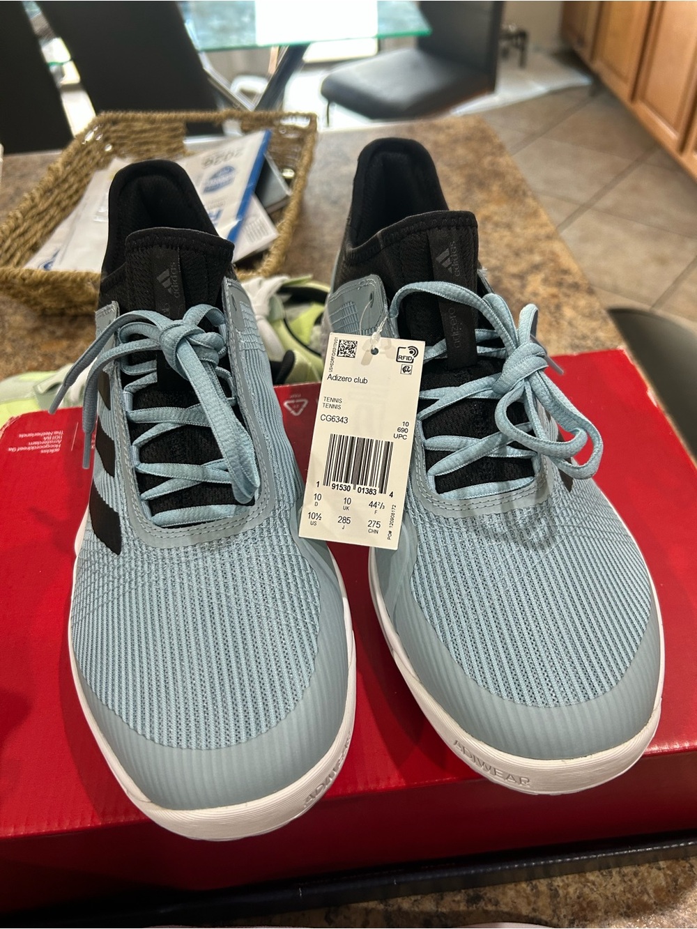 adidas Adizero Club Blue/ 'Black' CG6343 Men’s tennis Shoes Sz 10.5 New No Box